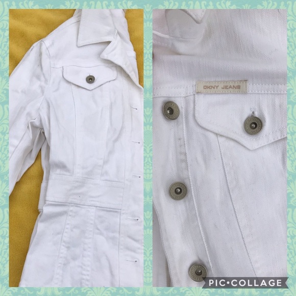 DKNY Jeans White Jean Jacket - Picture 3 of 3